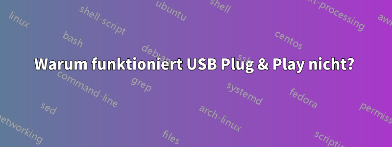 Warum funktioniert USB Plug & Play nicht?