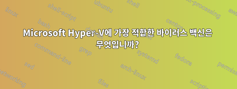 Microsoft Hyper-V에 가장 적합한 바이러스 백신은 무엇입니까?