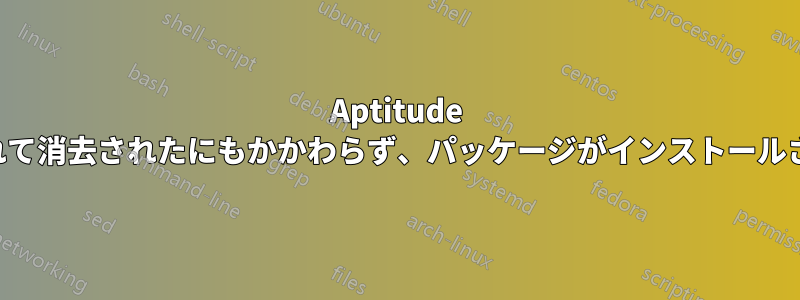 Aptitude は、パッケージが削除されて消去されたにもかかわらず、パッケージがインストールされたと表示し続けます。