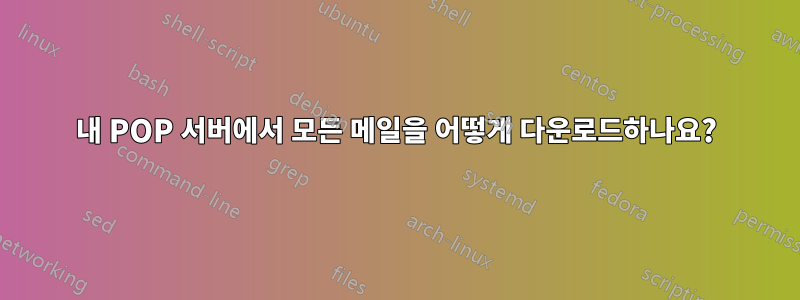 내 POP 서버에서 모든 메일을 어떻게 다운로드하나요?