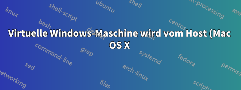 Virtuelle Windows-Maschine wird vom Host (Mac OS X) bei Verwendung von VMWare Fusion nicht erkannt