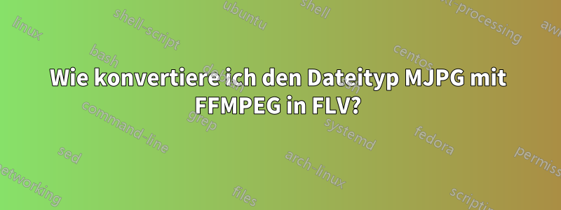 Wie konvertiere ich den Dateityp MJPG mit FFMPEG in FLV?