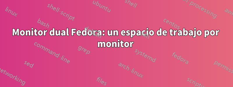 Monitor dual Fedora: un espacio de trabajo por monitor
