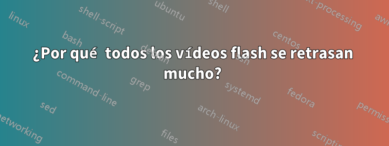 ¿Por qué todos los vídeos flash se retrasan mucho?