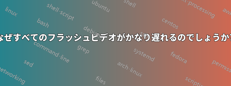 なぜすべてのフラッシュビデオがかなり遅れるのでしょうか?