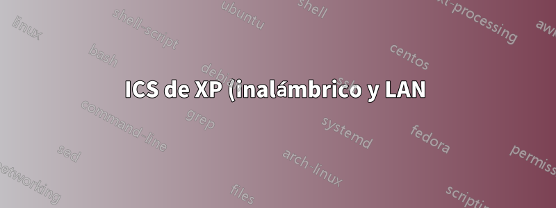ICS de XP (inalámbrico y LAN) a Vista (LAN)