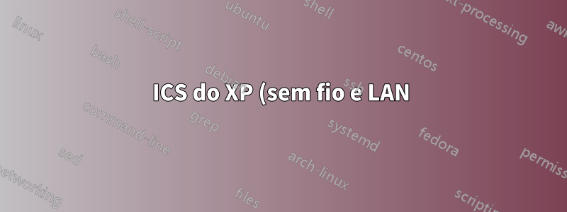 ICS do XP (sem fio e LAN) para o Vista (LAN)