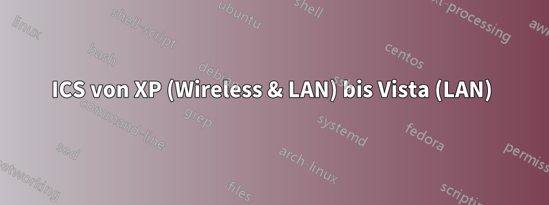 ICS von XP (Wireless & LAN) bis Vista (LAN)
