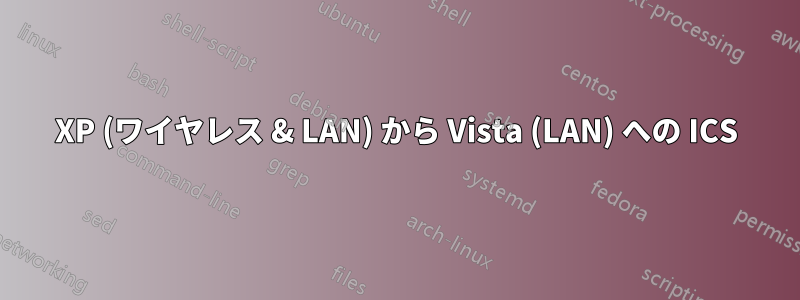 XP (ワイヤレス & LAN) から Vista (LAN) への ICS