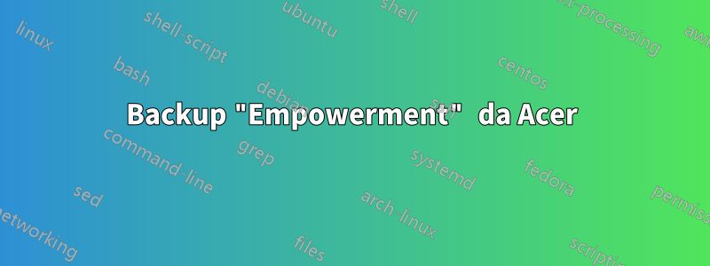 Backup "Empowerment" da Acer