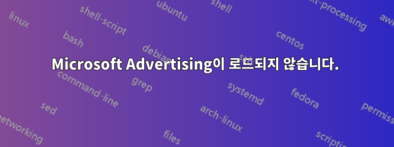 Microsoft Advertising이 로드되지 않습니다.