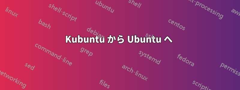 Kubuntu から Ubuntu へ