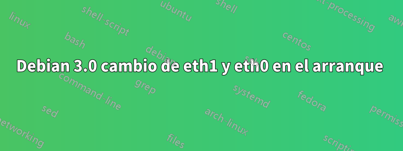 Debian 3.0 cambio de eth1 y eth0 en el arranque