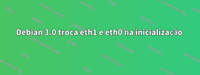 Debian 3.0 troca eth1 e eth0 na inicialização