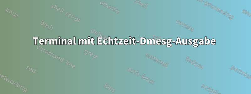 Terminal mit Echtzeit-Dmesg-Ausgabe