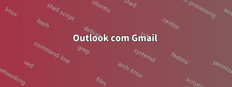 Outlook com Gmail