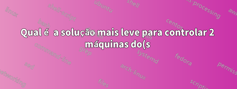Qual é a solução mais leve para controlar 2 máquinas do(s) mesmo(s) monitor(es)?