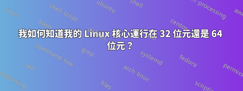 我如何知道我的 Linux 核心運行在 32 位元還是 64 位元？