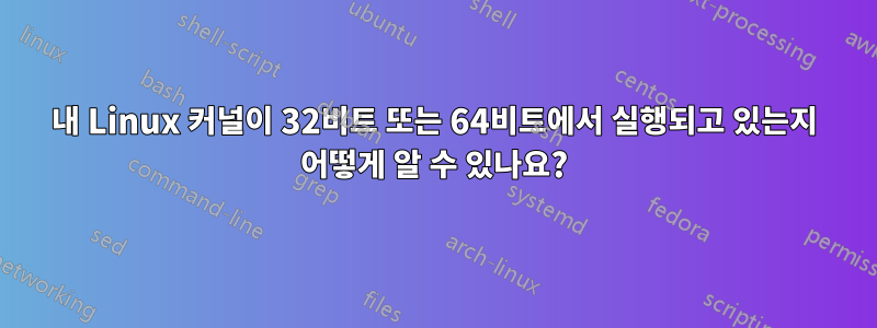 내 Linux 커널이 32비트 또는 64비트에서 실행되고 있는지 어떻게 알 수 있나요?