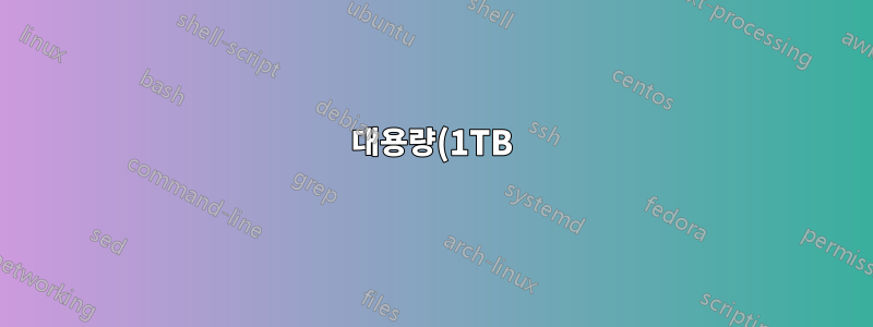 대용량(1TB) 외장 하드 드라이브에는 어떤 파일 시스템을 사용해야 합니까?
