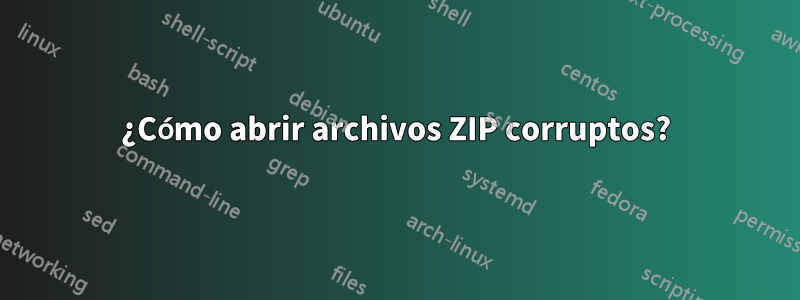 ¿Cómo abrir archivos ZIP corruptos?