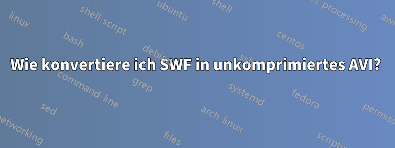 Wie konvertiere ich SWF in unkomprimiertes AVI?