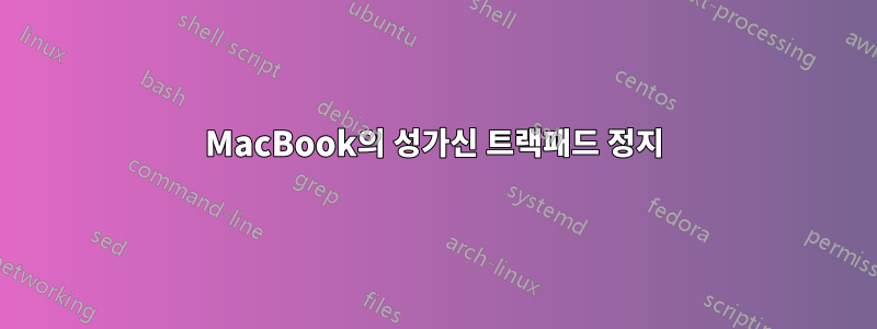 MacBook의 성가신 트랙패드 정지