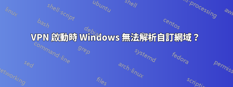 VPN 啟動時 Windows 無法解析自訂網域？