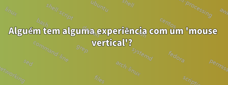 Alguém tem alguma experiência com um 'mouse vertical'? 