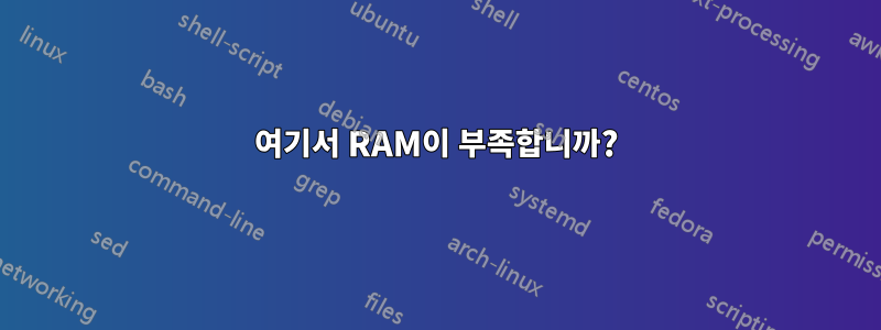 여기서 RAM이 부족합니까?