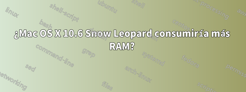 ¿Mac OS X 10.6 Snow Leopard consumiría más RAM?