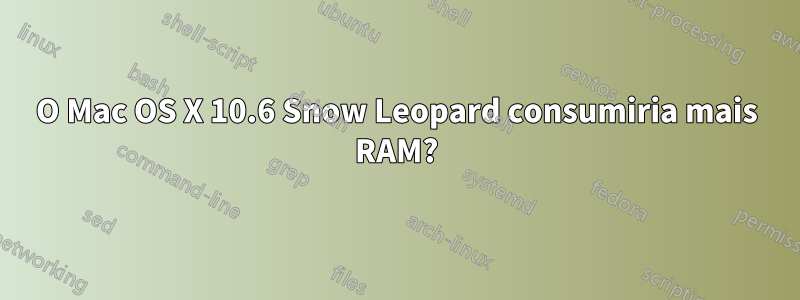 O Mac OS X 10.6 Snow Leopard consumiria mais RAM?