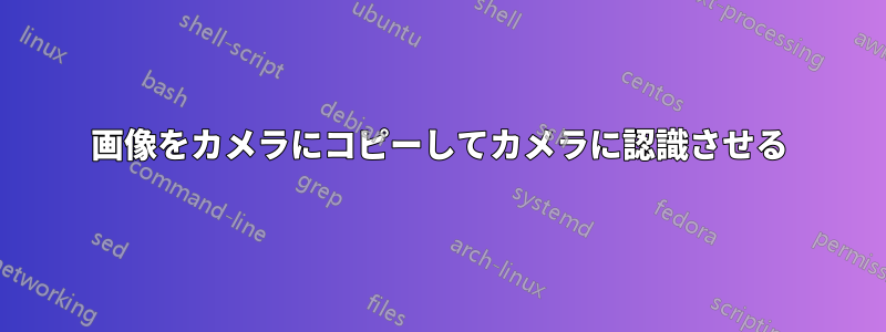 画像をカメラにコピーしてカメラに認識させる