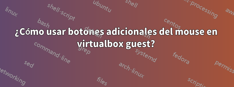 ¿Cómo usar botones adicionales del mouse en virtualbox guest?