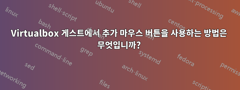 Virtualbox 게스트에서 추가 마우스 버튼을 사용하는 방법은 무엇입니까?