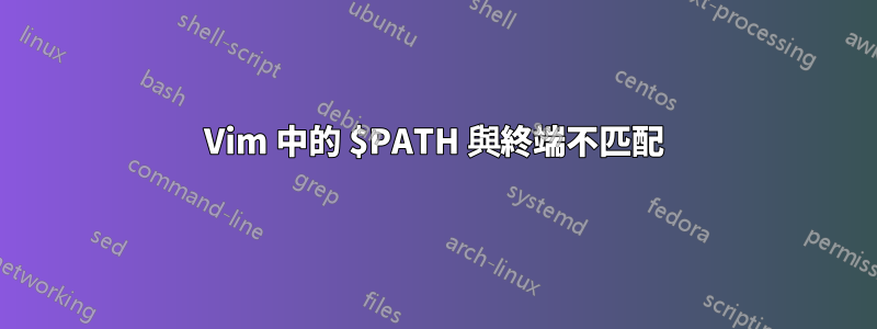 Vim 中的 $PATH 與終端不匹配