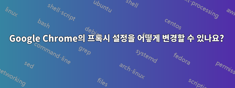 Google Chrome의 프록시 설정을 어떻게 변경할 수 있나요?