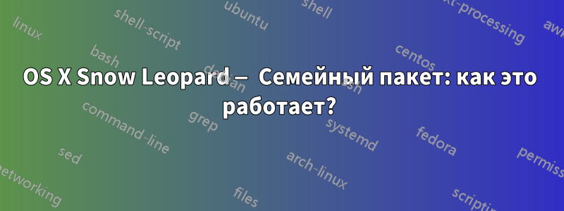 OS X Snow Leopard — Семейный пакет: как это работает?