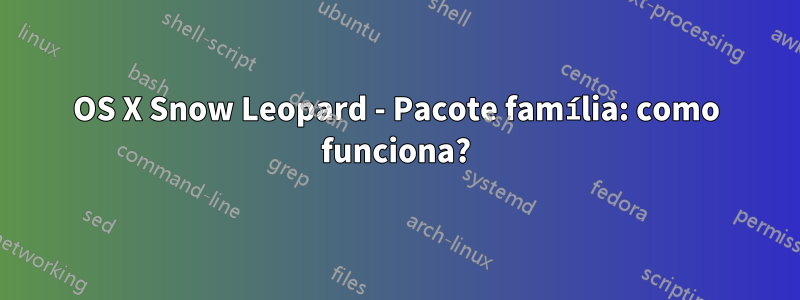 OS X Snow Leopard - Pacote família: como funciona?