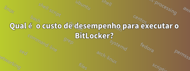 Qual é o custo de desempenho para executar o BitLocker?