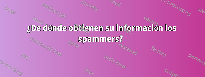 ¿De dónde obtienen su información los spammers? 