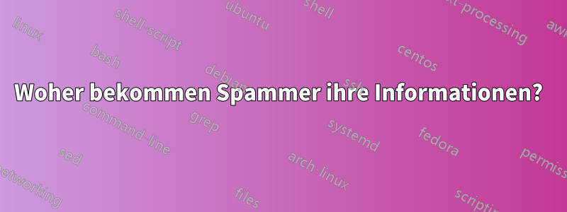 Woher bekommen Spammer ihre Informationen? 