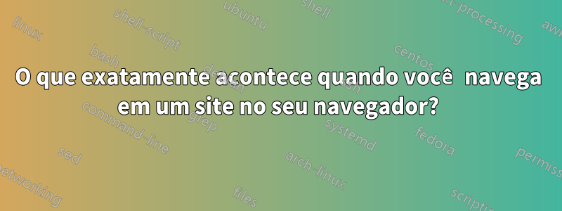 O que exatamente acontece quando você navega em um site no seu navegador?