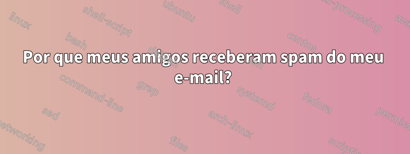 Por que meus amigos receberam spam do meu e-mail?