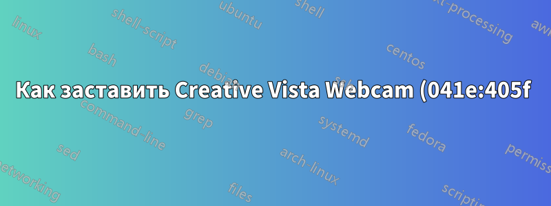 Как заставить Creative Vista Webcam (041e:405f) работать с последней версией Ubuntu?