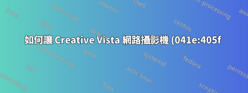 如何讓 Creative Vista 網路攝影機 (041e:405f) 與最新的 Ubuntu 配合使用?