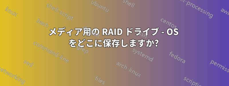 メディア用の RAID ドライブ - OS をどこに保存しますか?
