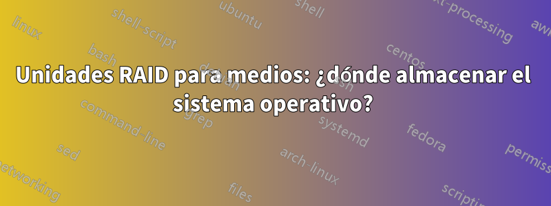 Unidades RAID para medios: ¿dónde almacenar el sistema operativo?
