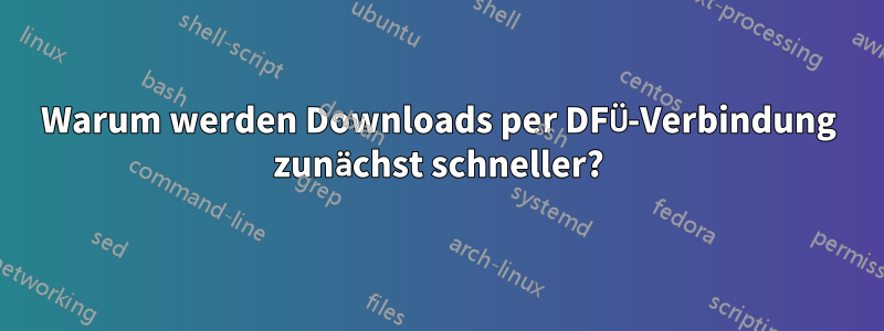 Warum werden Downloads per DFÜ-Verbindung zunächst schneller?