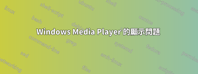 Windows Media Player 的顯示問題